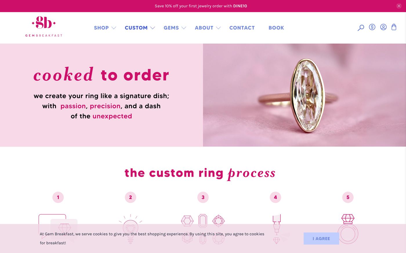 Rings Gembreakfast Com customizer screenshot showing rings offerings