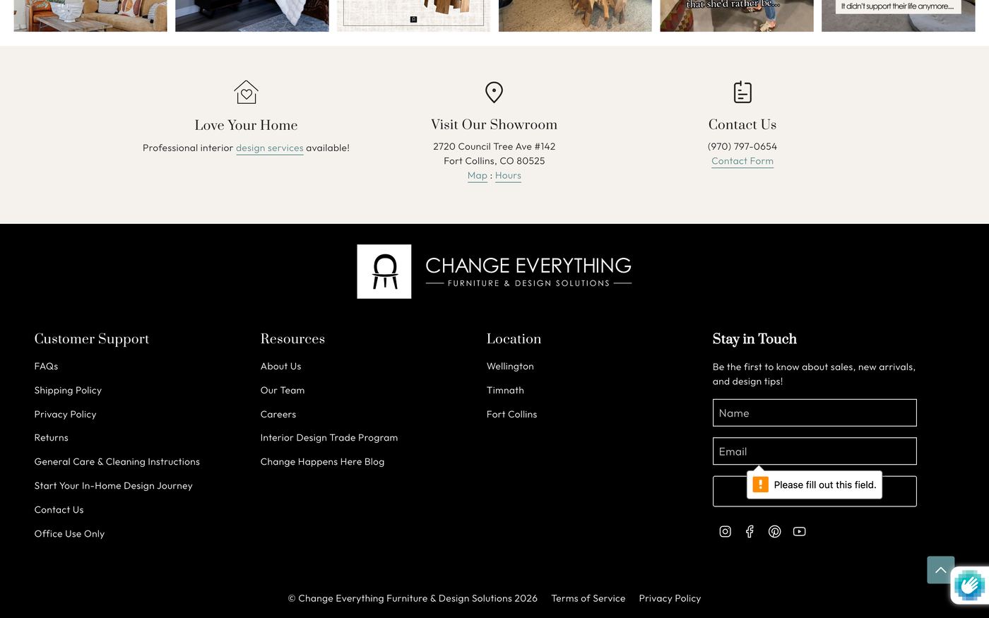 Rugs changeverything.co homepage screenshot