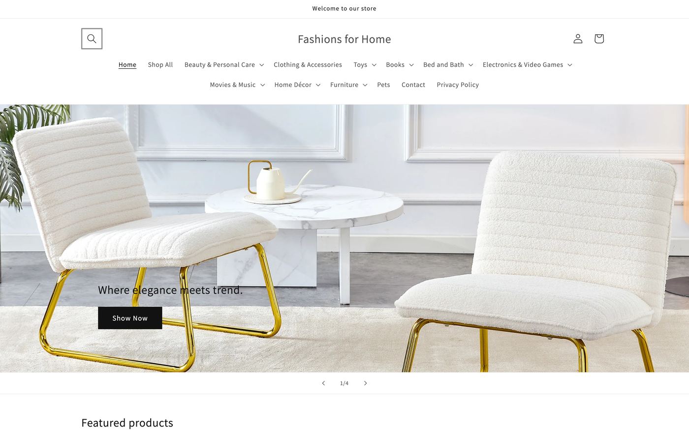 Rugs fashionsforhome.com homepage screenshot