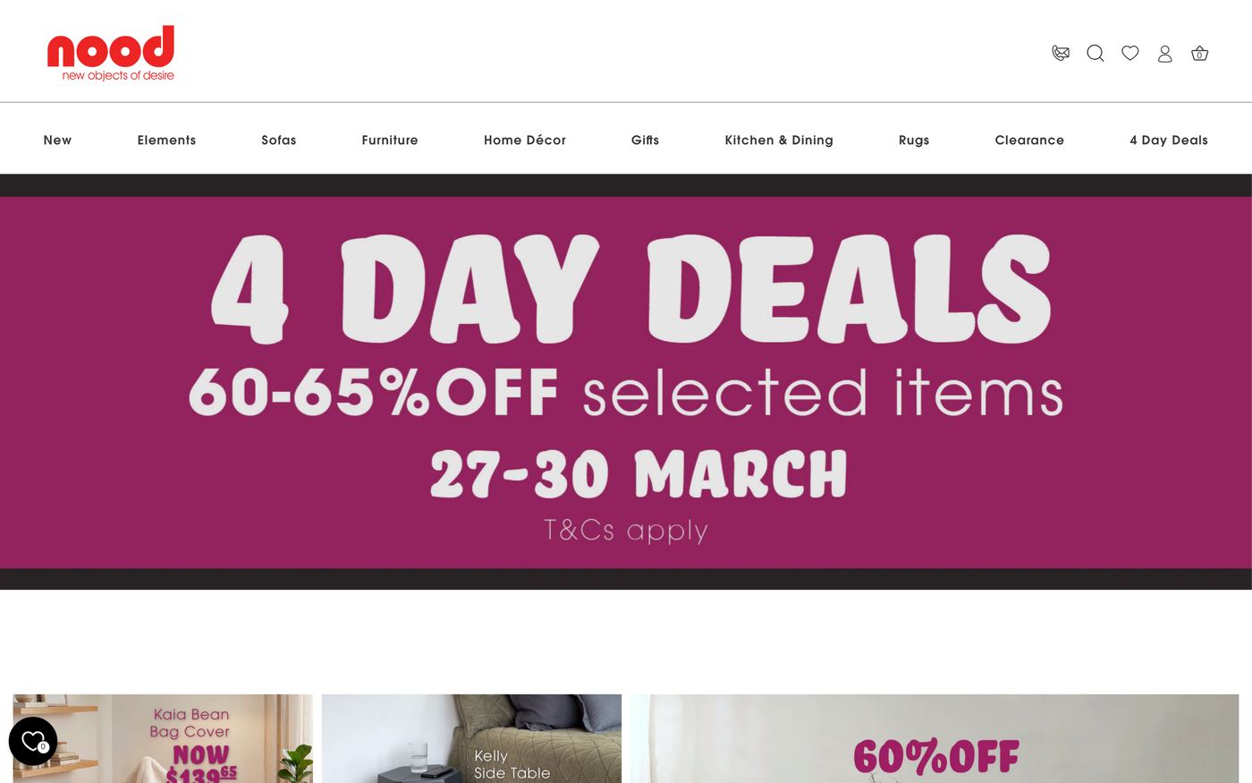 Rugs nood.co.nz homepage screenshot