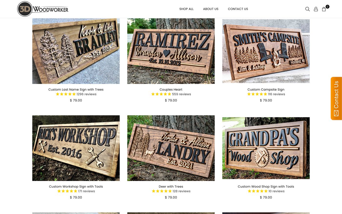 Signs 3dwoodworker.com homepage screenshot