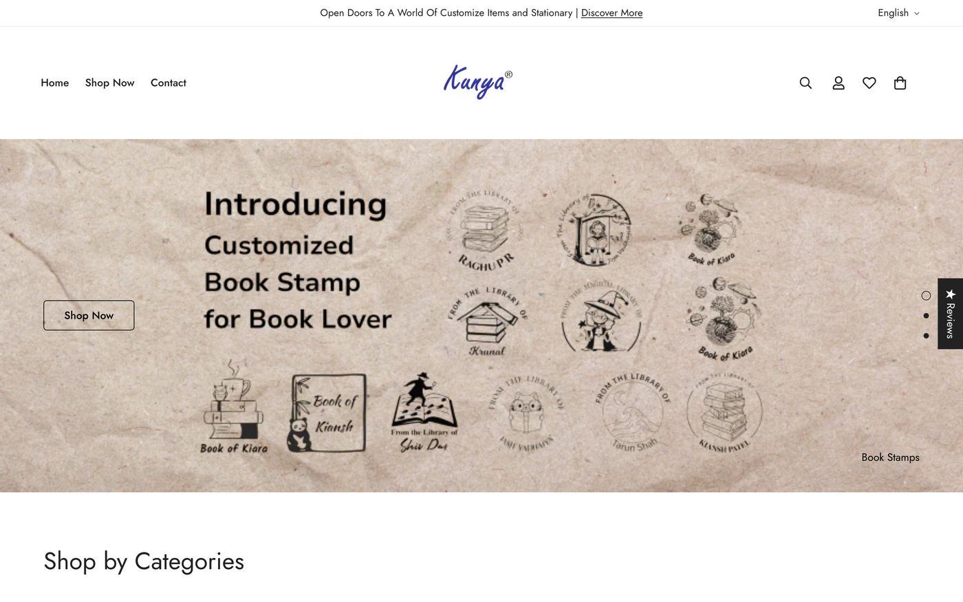 Stamps kunya.co.in homepage screenshot