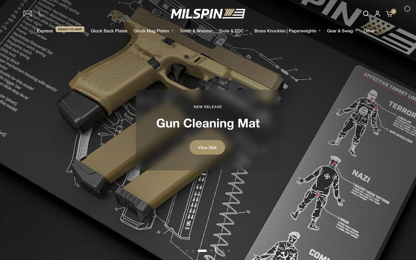 Tools milspin.com homepage screenshot