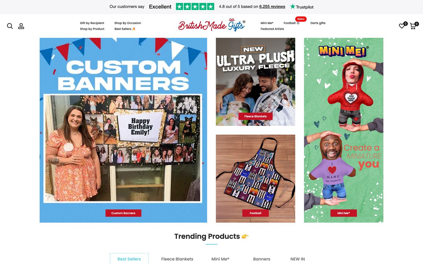 Tote Bags britishmade.gifts homepage screenshot