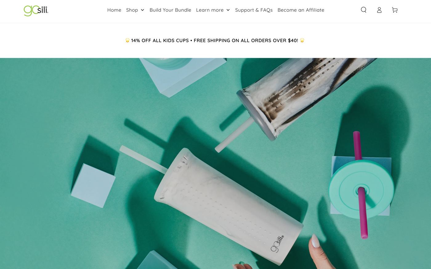 GoSili Shopify store homepage screenshot