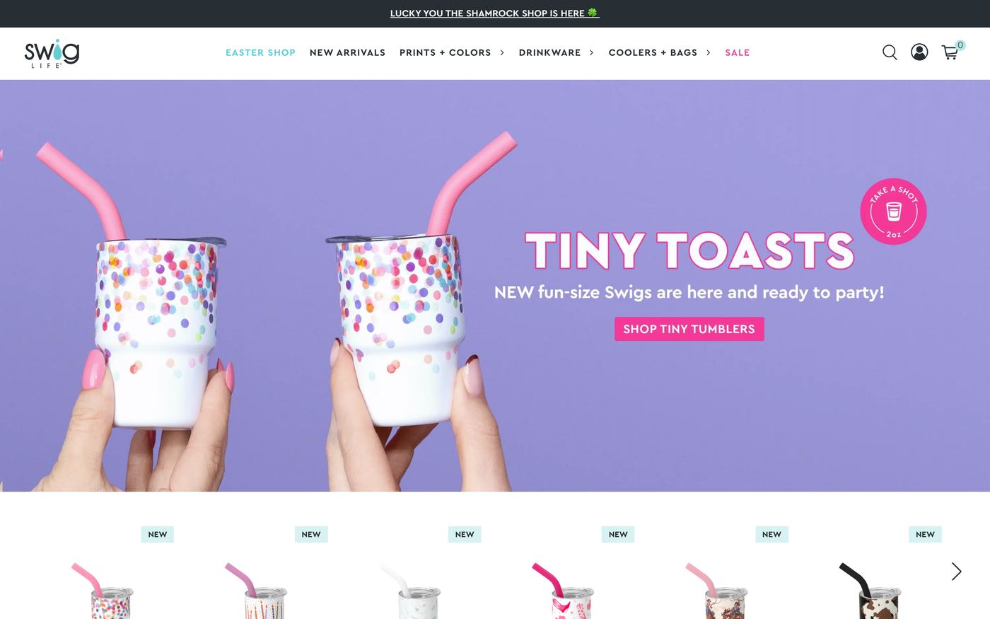Swig Life Shopify store homepage screenshot