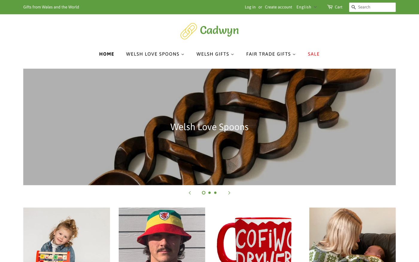 Wood Products cadwyngifts.com homepage screenshot