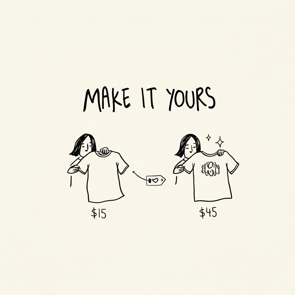 Personalized products command higher margins because customers can't comparison-shop a one-of-a-kind item