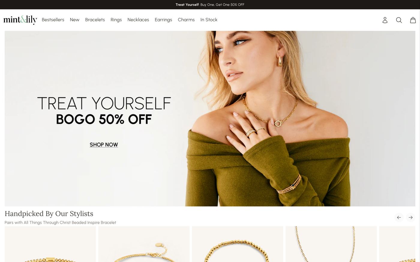 Personalized earring store interface showing customization options, product collections, and ordering workflow
