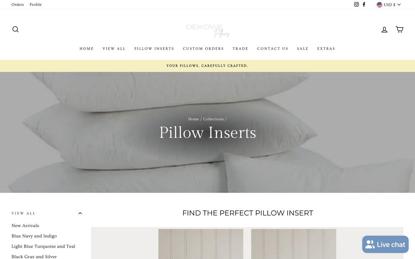 Personalized pillow store interface showing customization options, product previews, and ordering workflow
