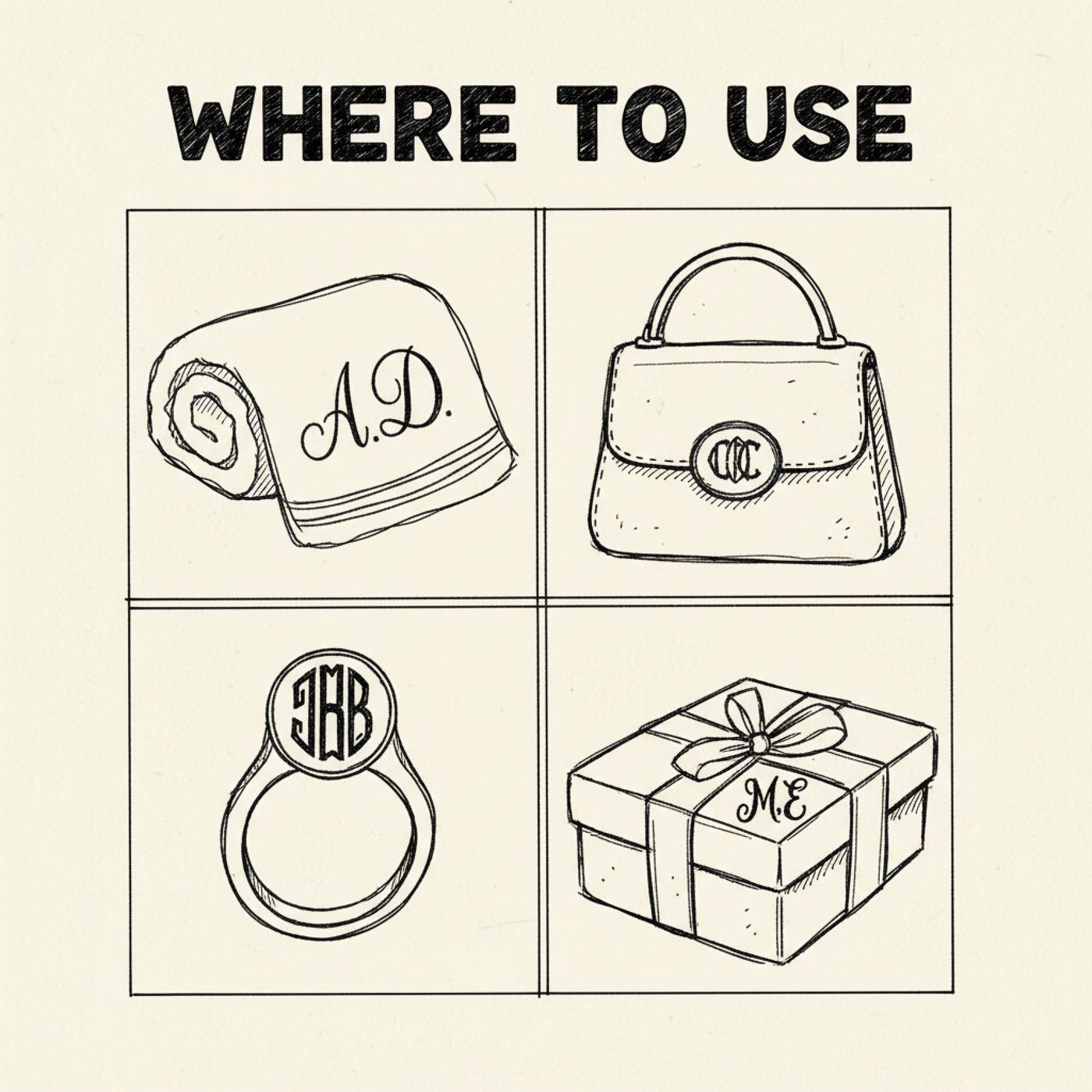 Where to use monogramming