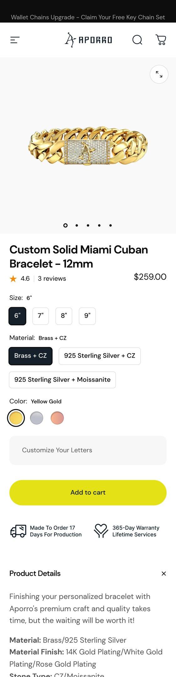 Custom Solid Miami Cuban Bracelet - 12mm