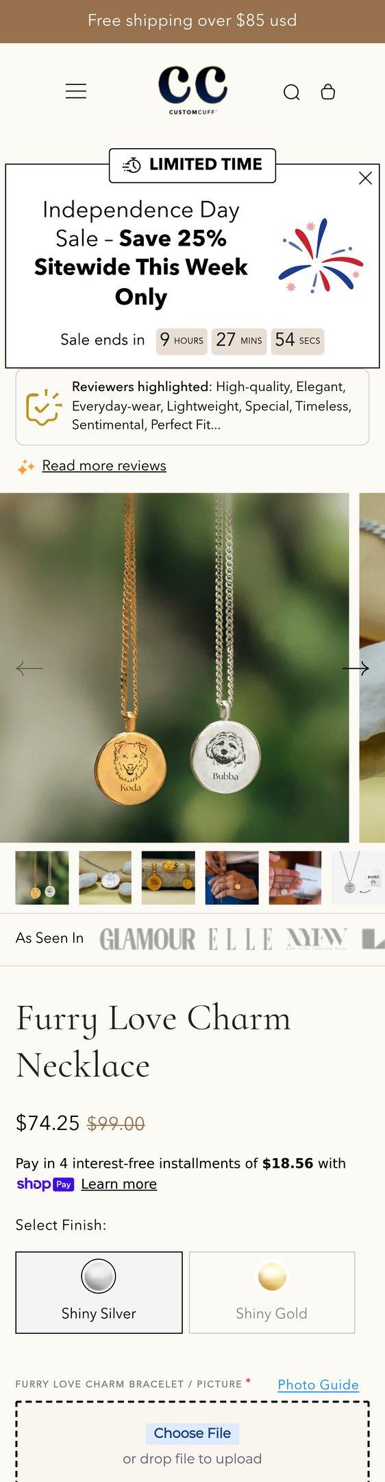 Furry Love Charm Necklace