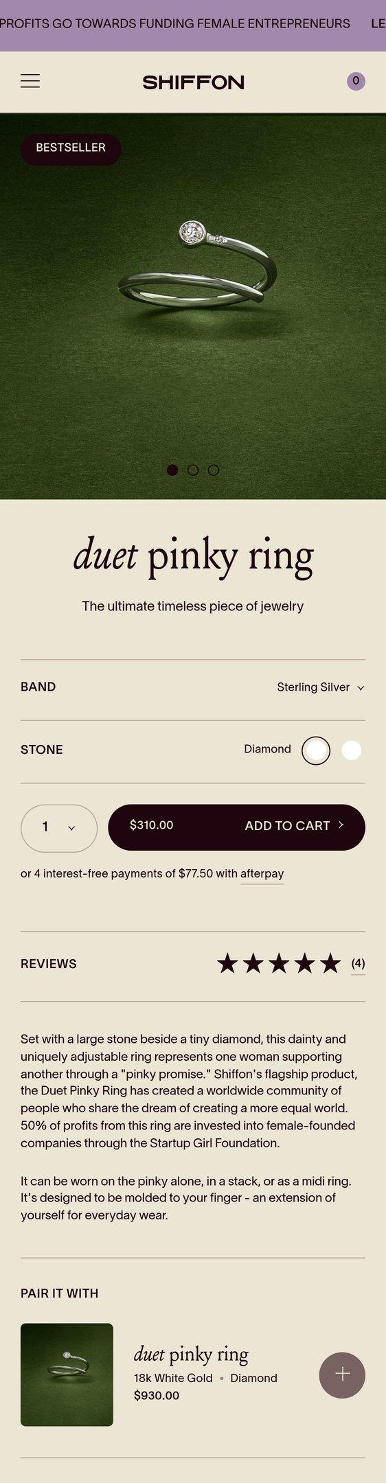 Duet Pinky Ring