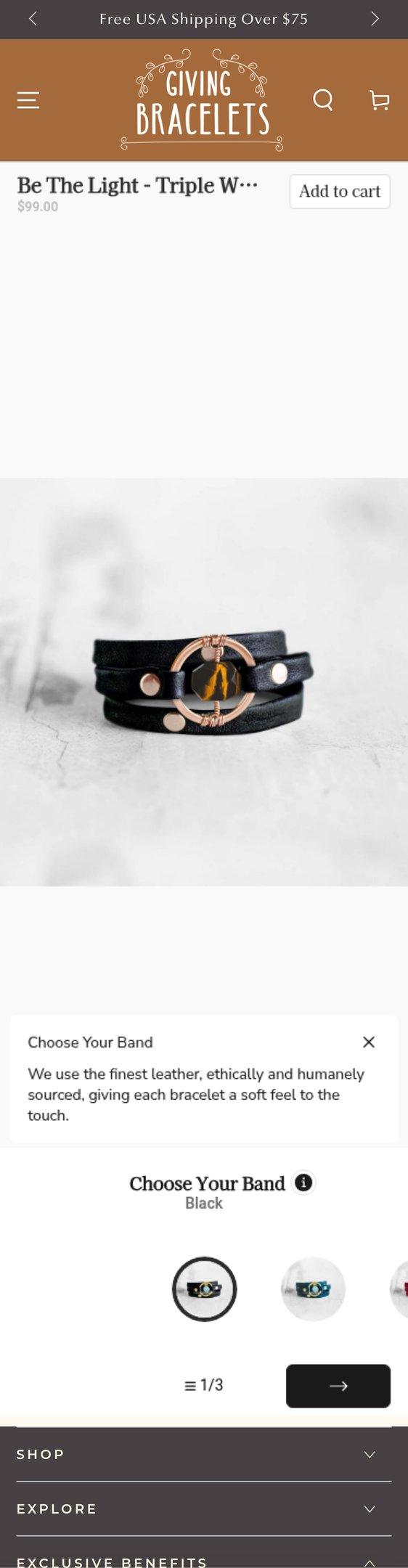 Be the Light Triple Wrap Bracelet