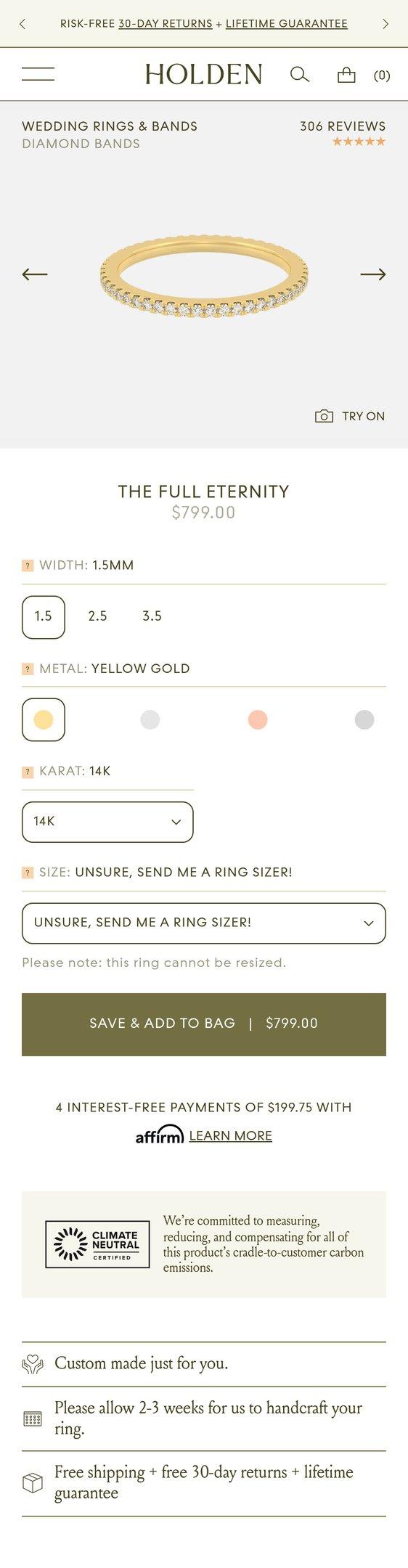 Full Eternity Wedding Ring
