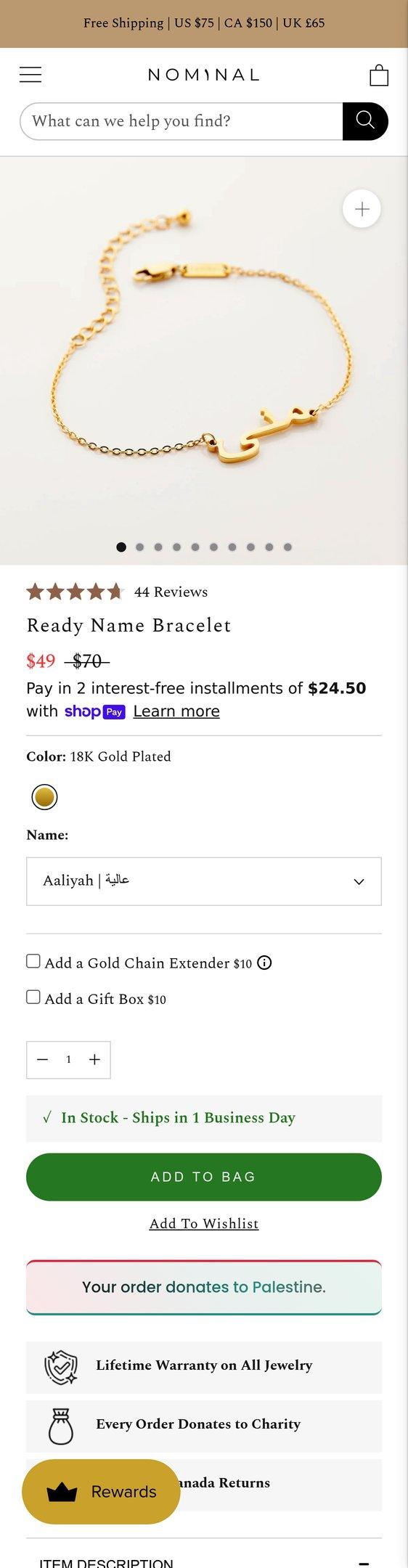 Ready Name Bracelet