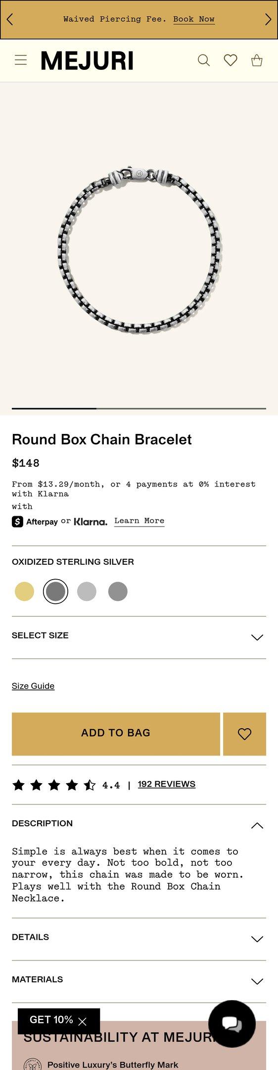 14k Gold Handcrafted Round Box Chain Bracelet - Jewelry