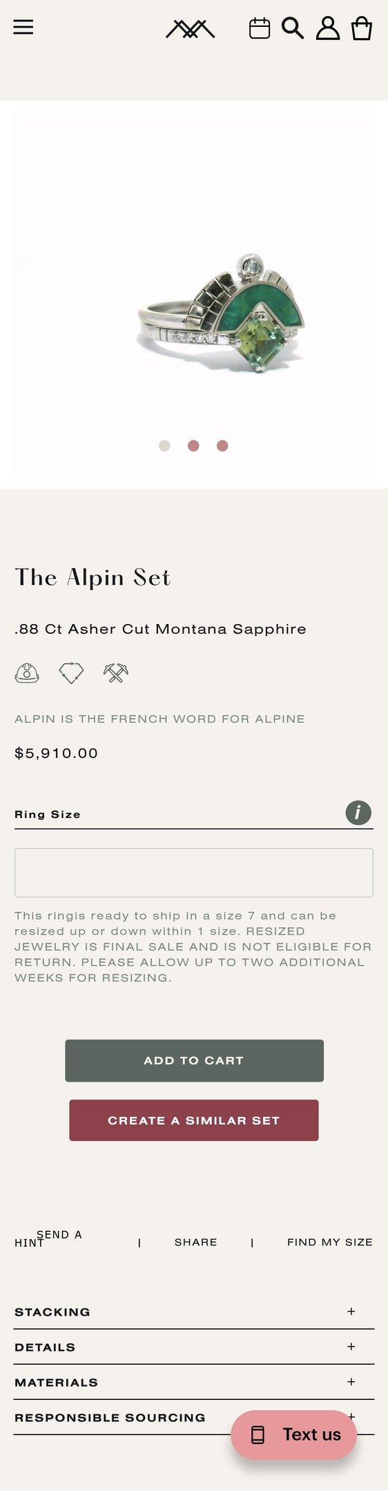 Green Montana Sapphire Engagement Ring