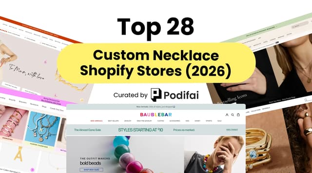 Top 28 Custom Necklace Shopify Stores (With Traffic Data)