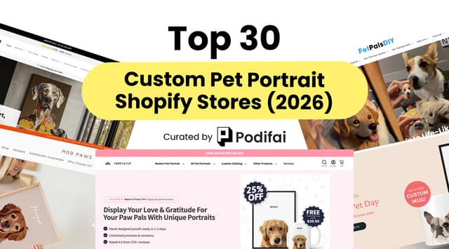 Best Custom Pet Portrait Shopify Stores 2026