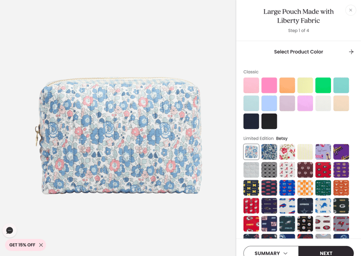 Stoney Clover Lane Shopify store product customization example — apparel & accessories with personalized and custom built