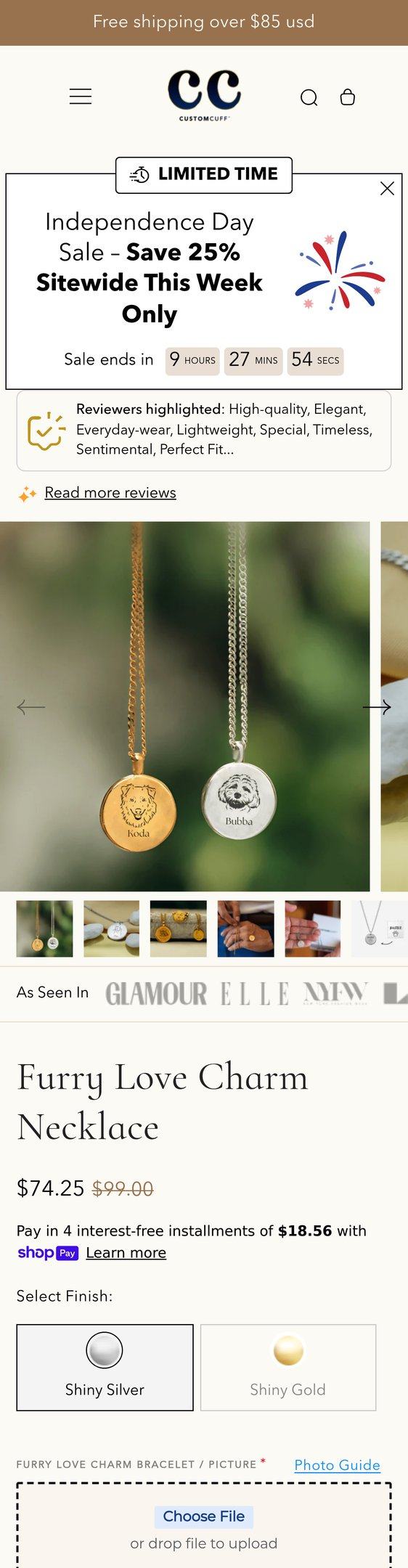 Furry Love Charm Necklace — Jewelry PDP Inspiration
