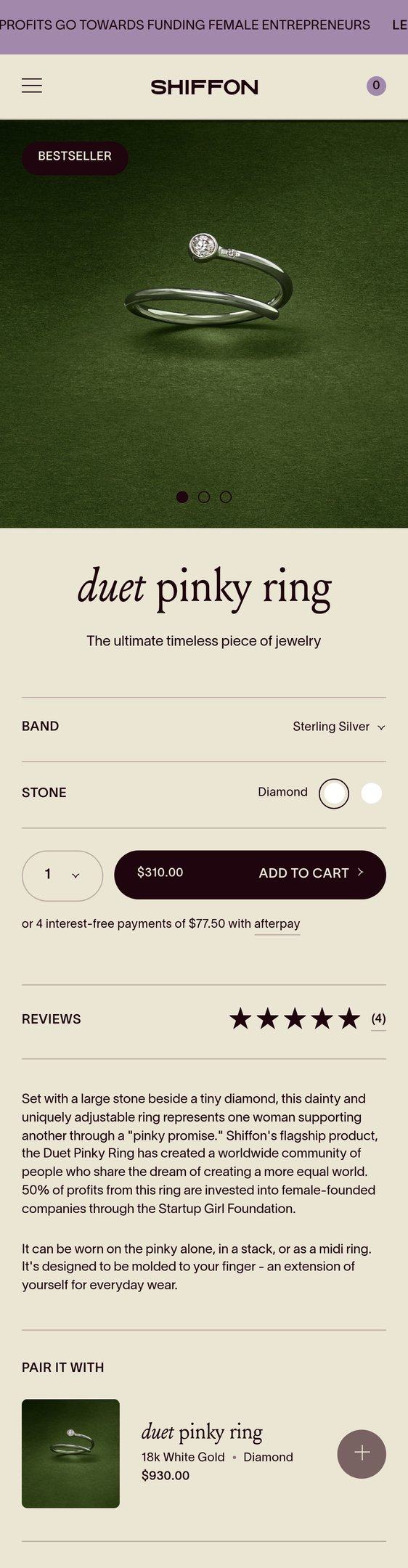 Duet Pinky Ring — Jewelry PDP Inspiration