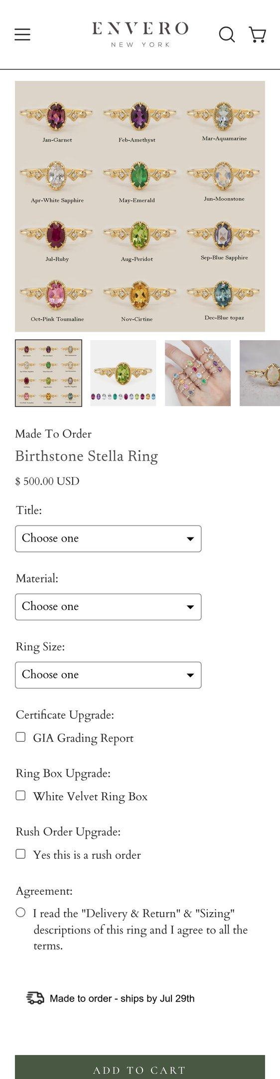 Birthstone Stella Ring — Jewelry PDP Inspiration