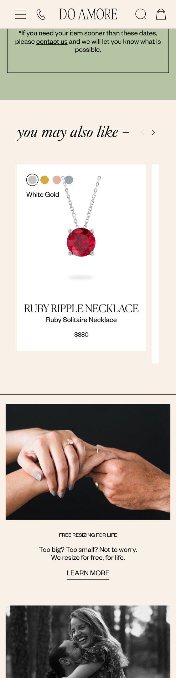 Diamond Ripple Necklace — Jewelry PDP Inspiration