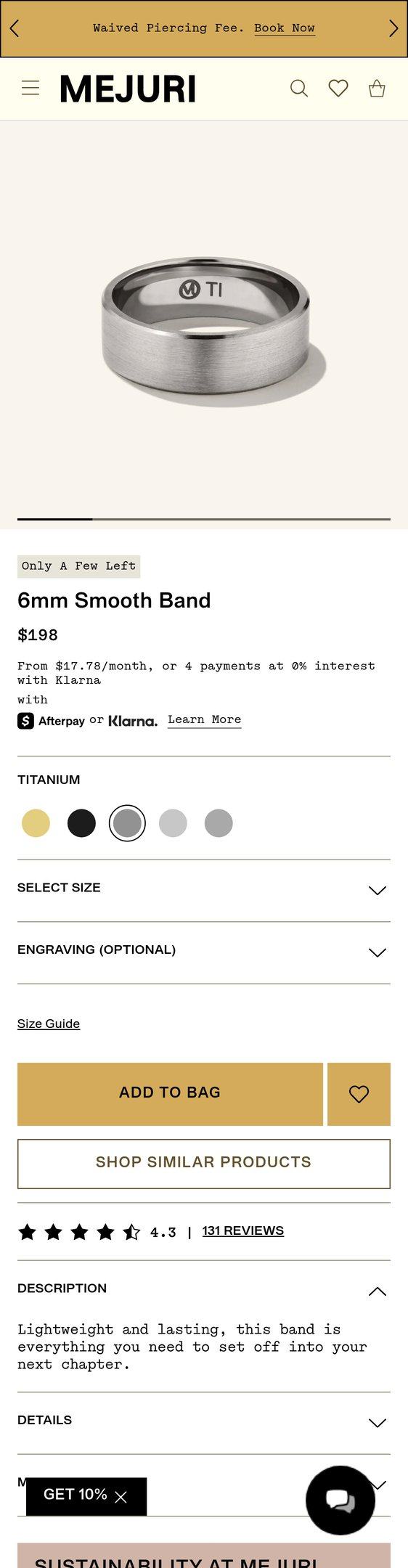 14k Gold, White Gold & Platinum 6mm Smooth Band Ring - Jewelry — Jewelry PDP Inspiration