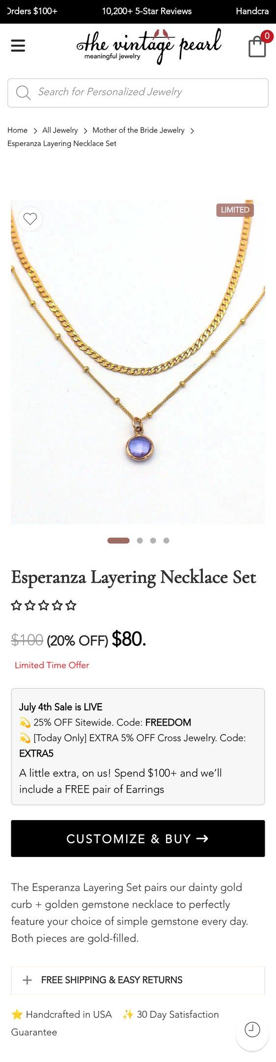 Esperanza Layering Necklace Set — Jewelry PDP Inspiration