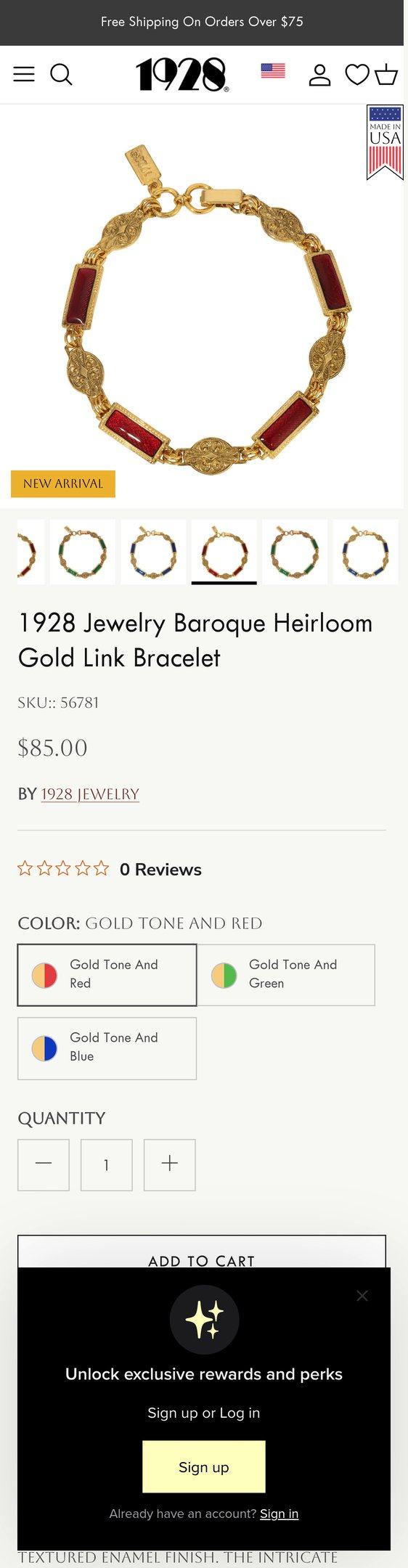 1928 Jewelry Baroque Heirloom Gold Link Bracelet — Jewelry PDP Inspiration
