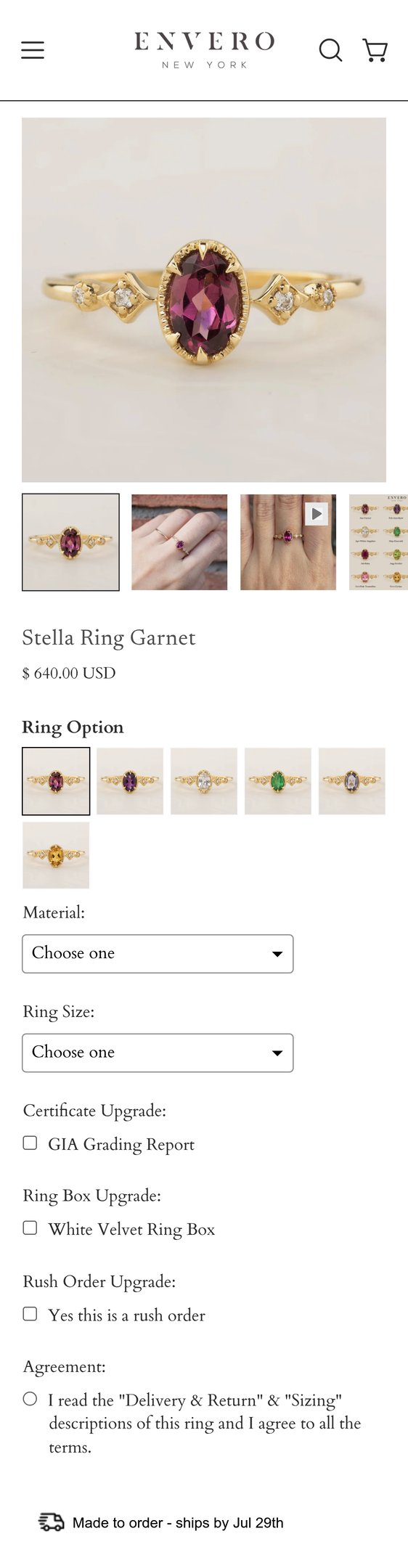 Stella Ring Garnet