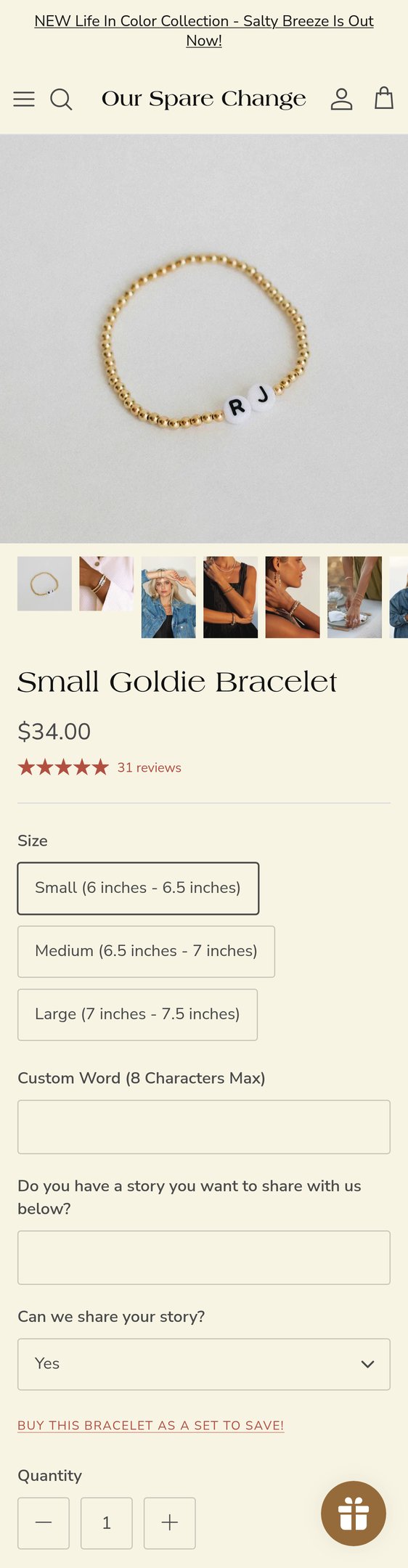 Small Goldie Bracelet