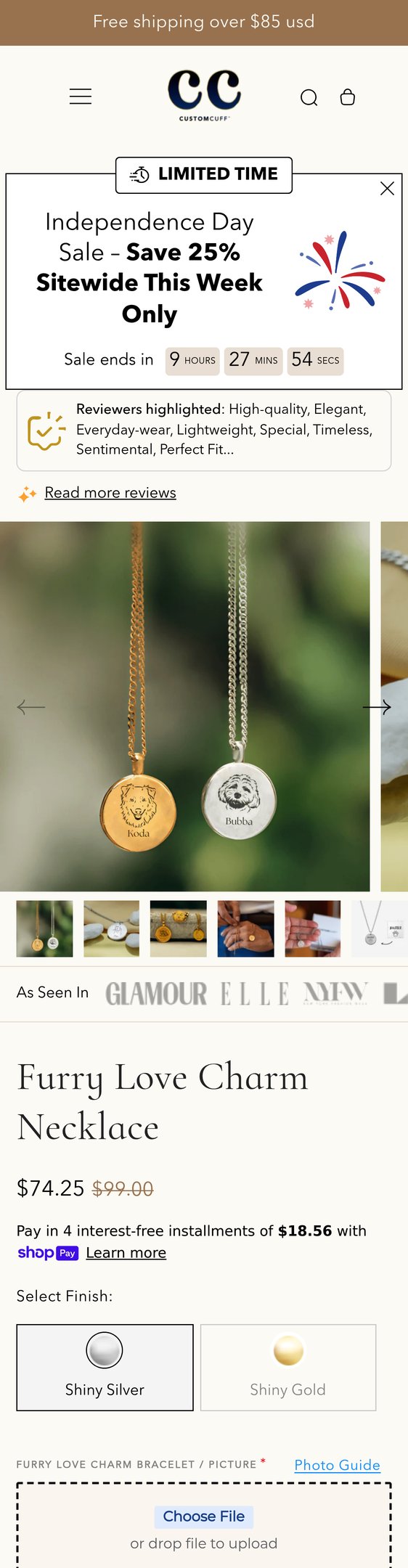 Furry Love Charm Necklace