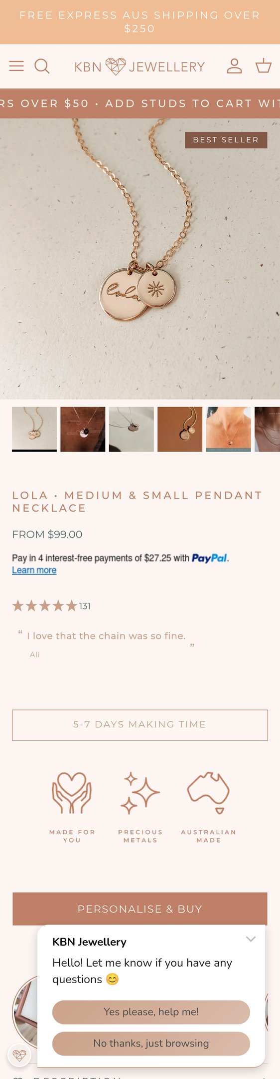 Lola • Medium & Small Pendant Necklace