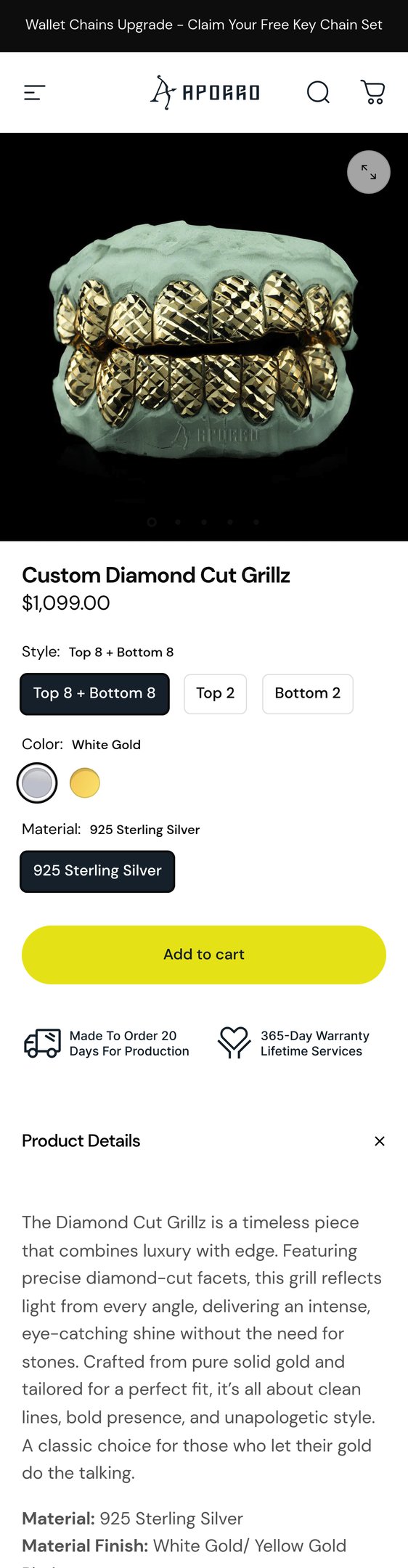 Custom Diamond Cut Grillz
