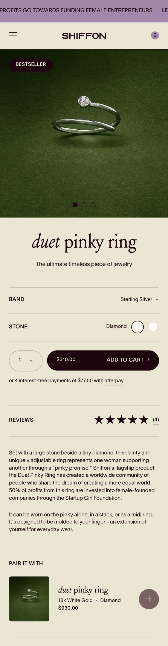 Duet Pinky Ring