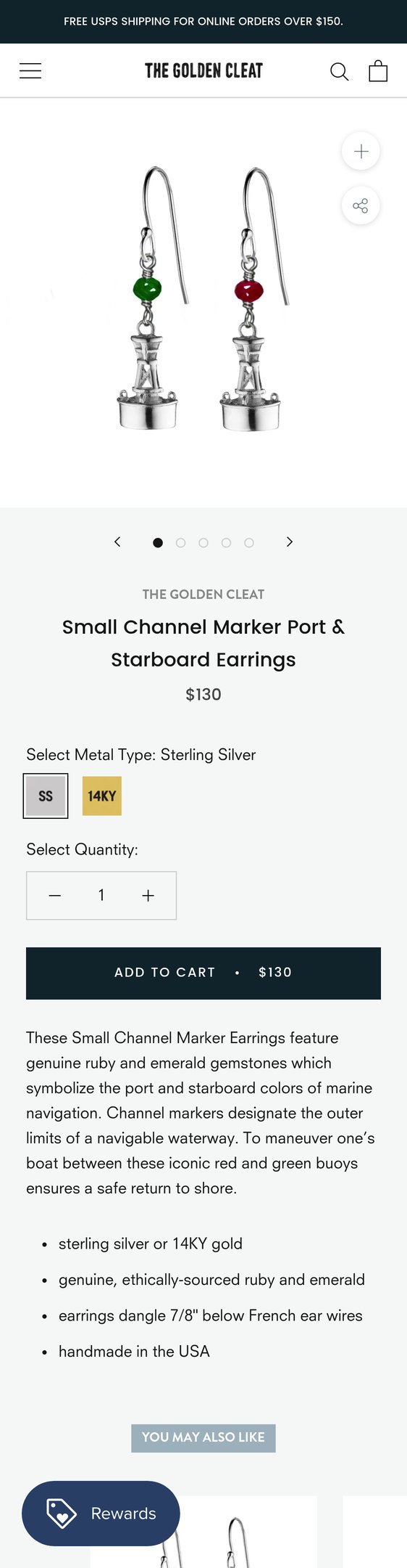 Small Channel Marker Port & Starboard Earrings