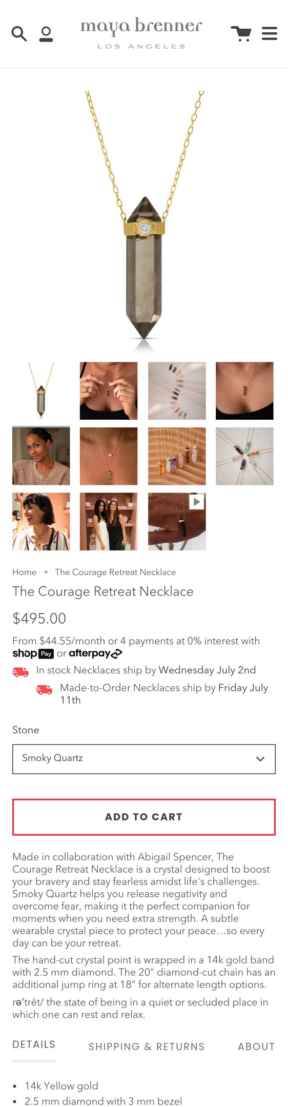 The Courage Retreat Necklace