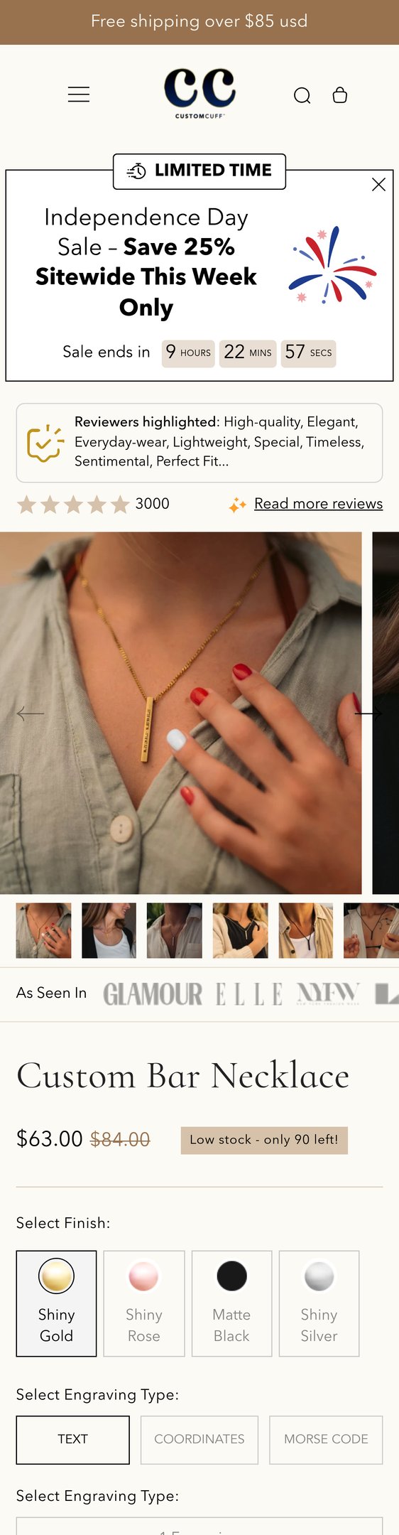 Custom Bar Necklace