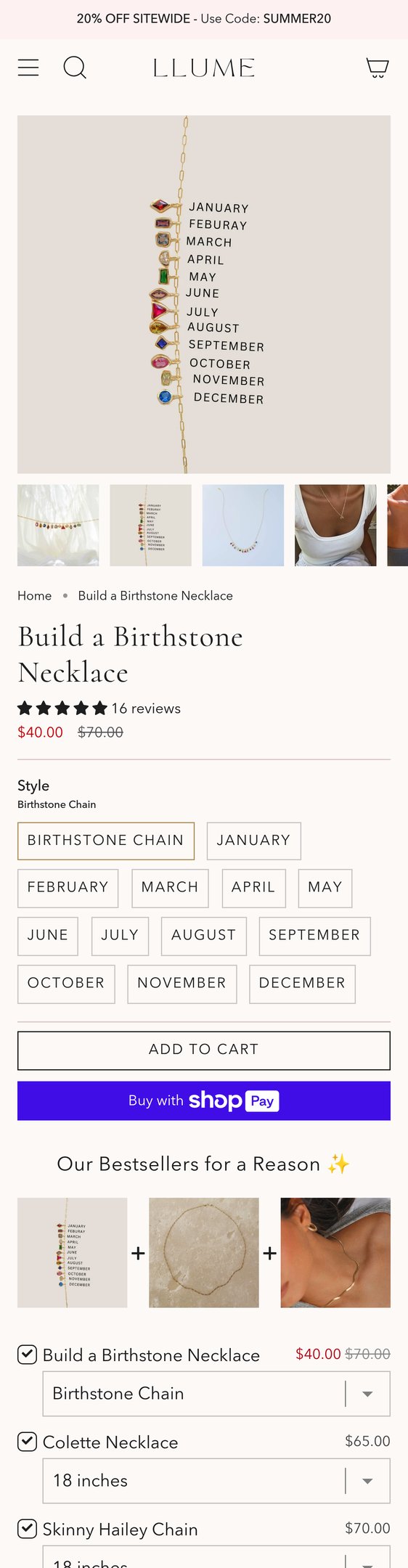 Build a Birthstone Necklace