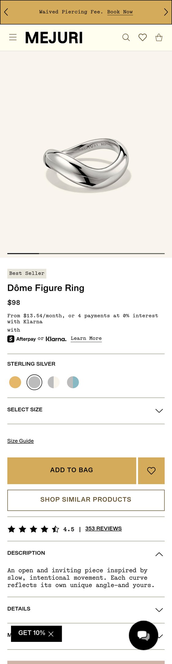Gold Figure Ring - Jewelry