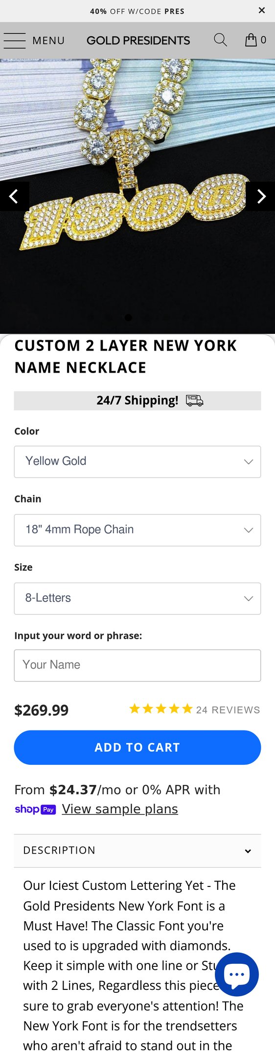 Custom 2 Layer New York Name Necklace