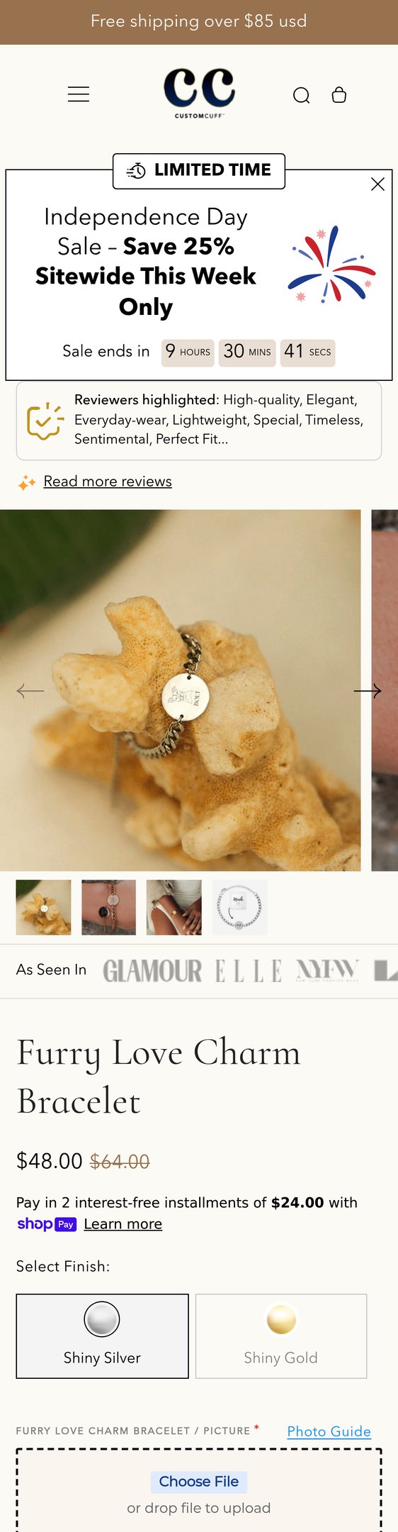 Furry Love Charm Bracelet