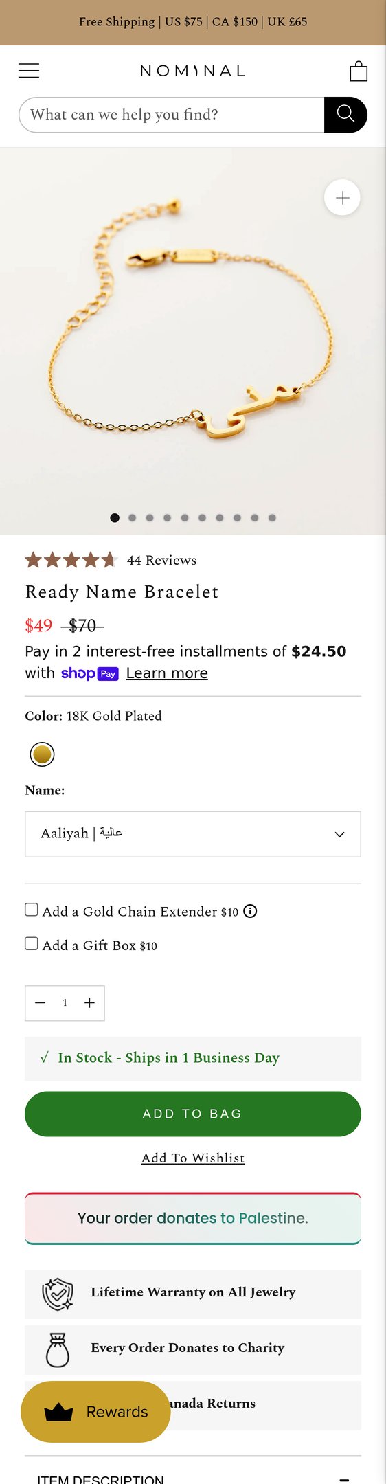 Ready Name Bracelet