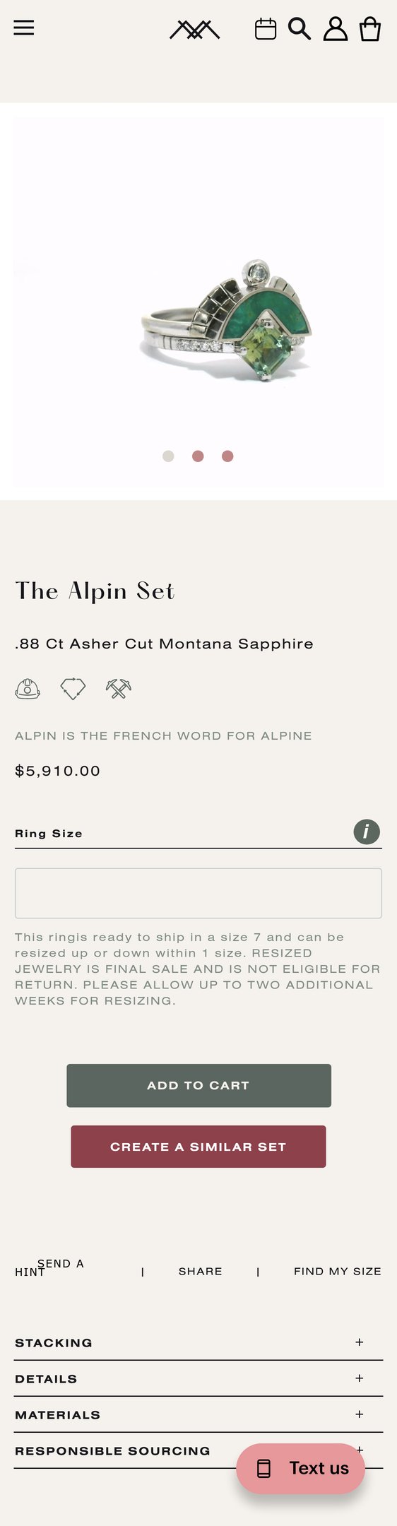 Green Montana Sapphire Engagement Ring