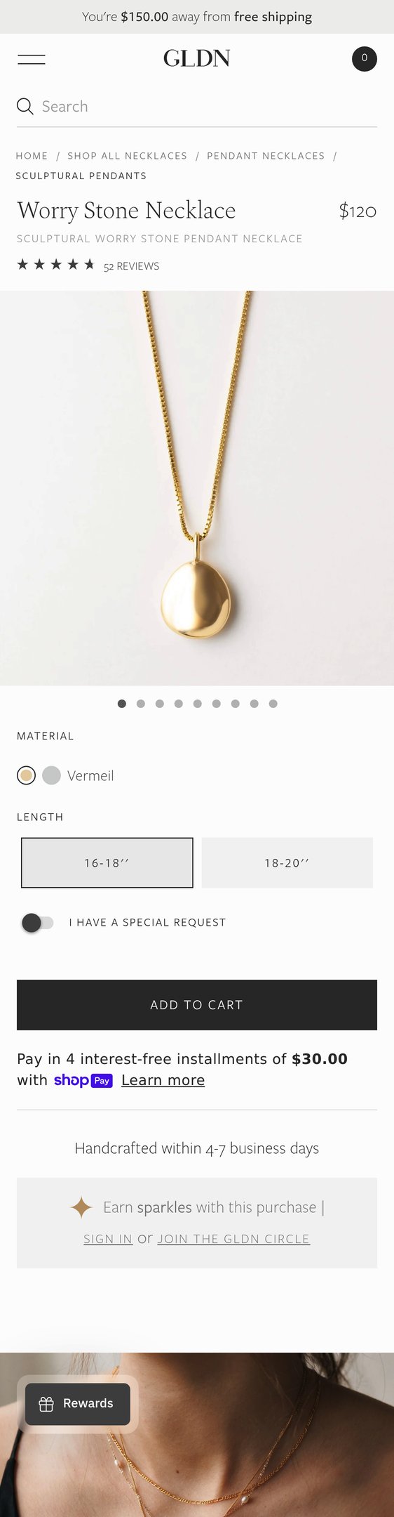 Worry Stone Necklace