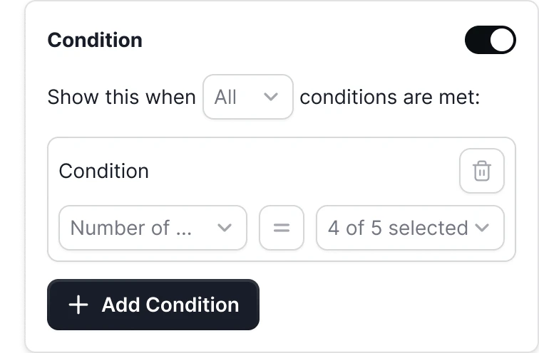 Conditional logic preview